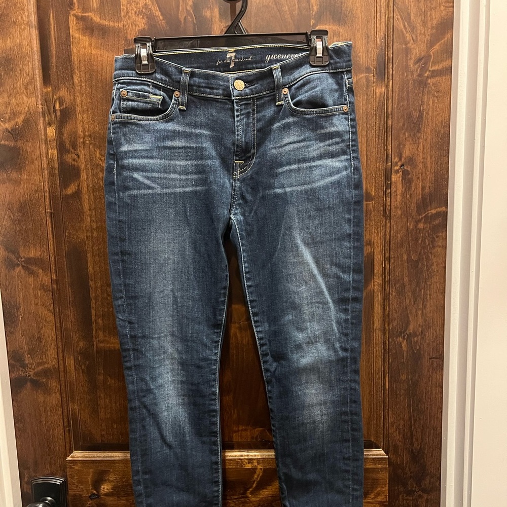 7 for All Mankind Blue Denim Jeans